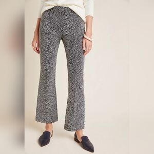 Anthro Essential Crop Trousers In Leopard Print